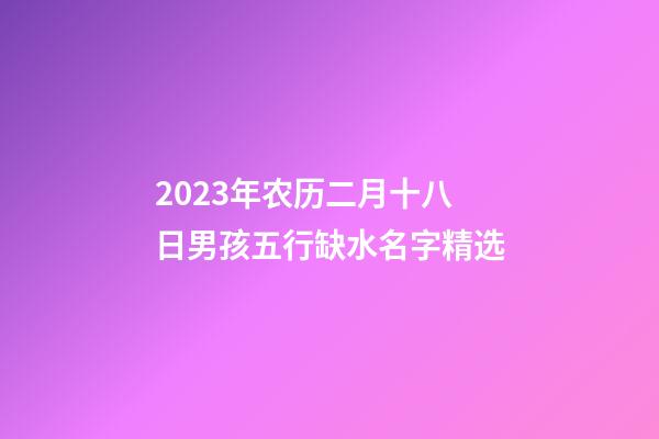 2023年农历二月十八日男孩五行缺水名字精选