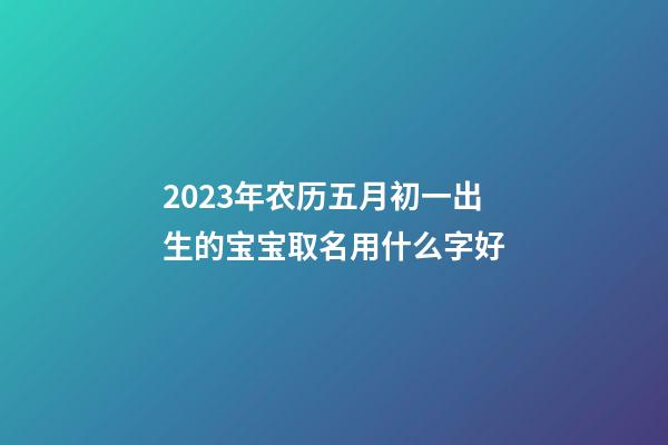 2023年农历五月初一出生的宝宝取名用什么字好