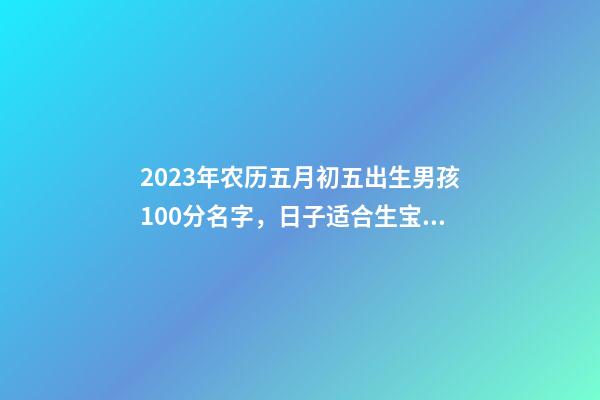 2023年农历五月初五出生男孩100分名字，日子适合生宝宝吗？