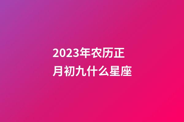 2023年农历正月初九什么星座-第1张-星座运势-玄机派