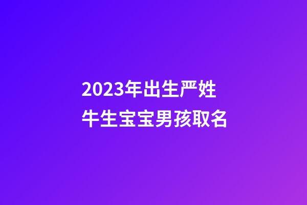 2023年出生严姓牛生宝宝男孩取名