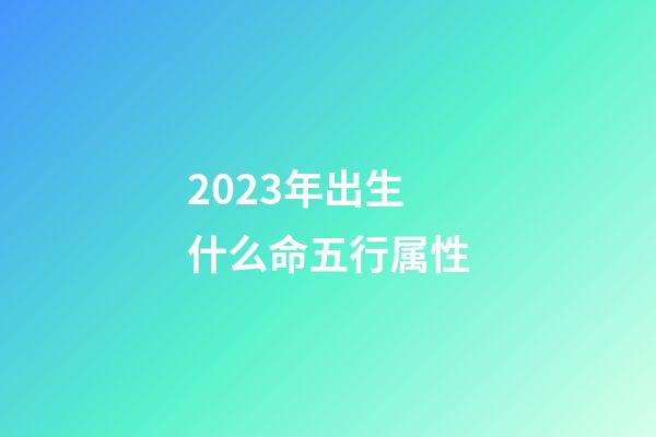 2023年出生什么命五行属性