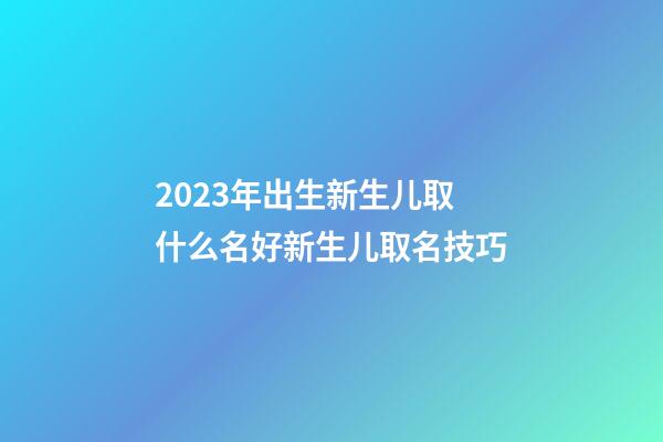 2023年出生新生儿取什么名好新生儿取名技巧
