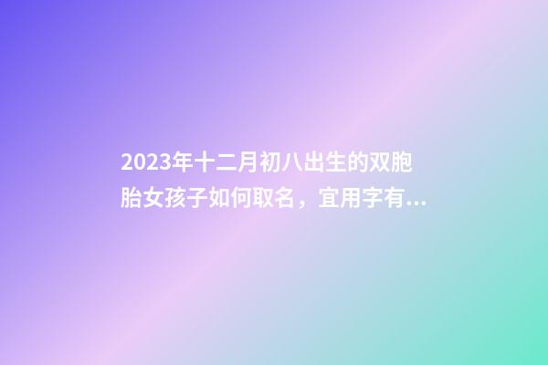 2023年十二月初八出生的双胞胎女孩子如何取名，宜用字有哪些