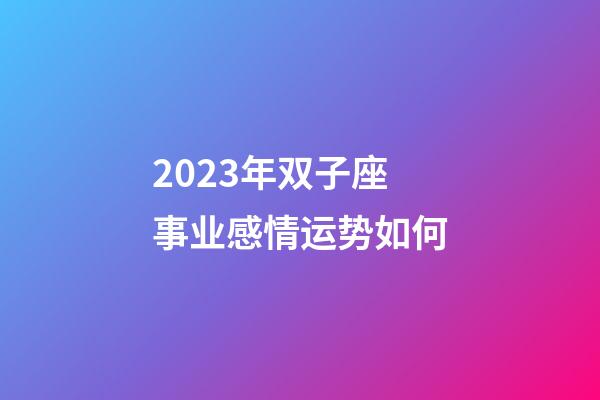 2023年双子座事业感情运势如何-第1张-星座运势-玄机派