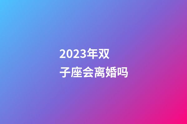 2023年双子座会离婚吗-第1张-星座运势-玄机派