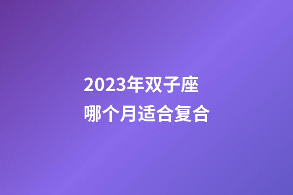 2023年双子座哪个月适合复合-第1张-星座运势-玄机派