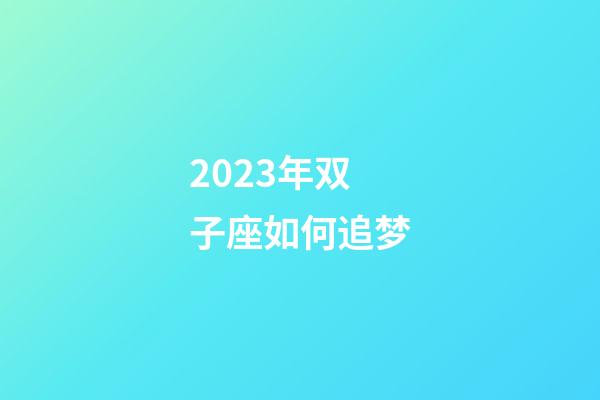 2023年双子座如何追梦-第1张-星座运势-玄机派