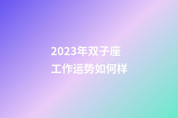2023年双子座工作运势如何样-第1张-星座运势-玄机派