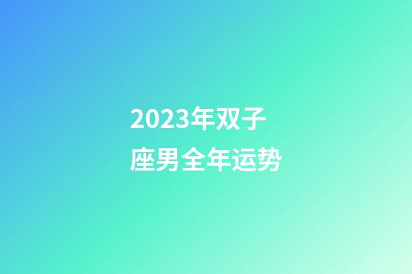 2023年双子座男全年运势-第1张-星座运势-玄机派