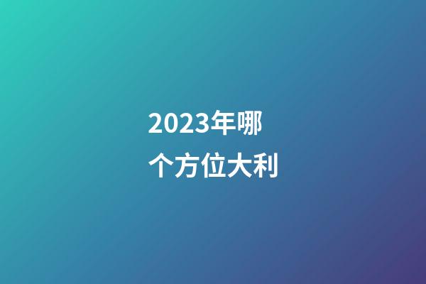 2023年哪个方位大利