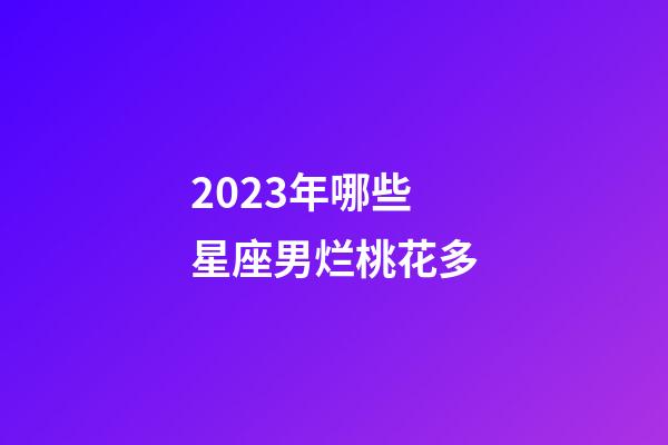 2023年哪些星座男烂桃花多-第1张-星座运势-玄机派