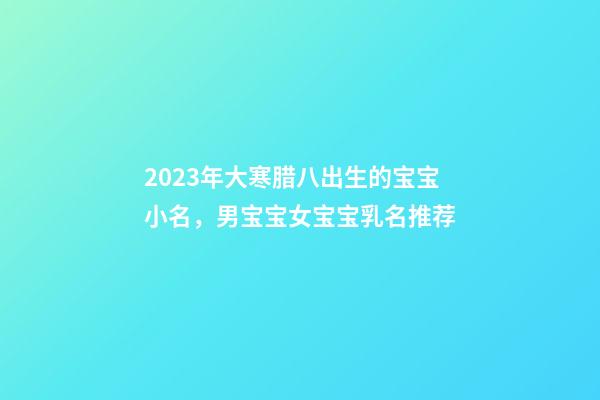 2023年大寒腊八出生的宝宝小名，男宝宝女宝宝乳名推荐
