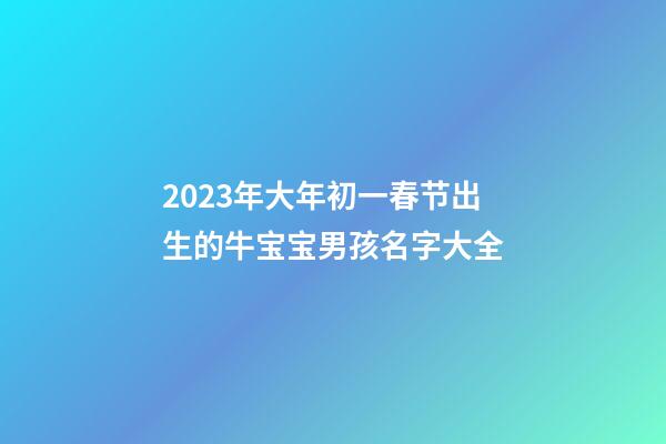 2023年大年初一春节出生的牛宝宝男孩名字大全