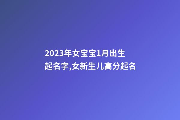 2023年女宝宝1月出生起名字,女新生儿高分起名