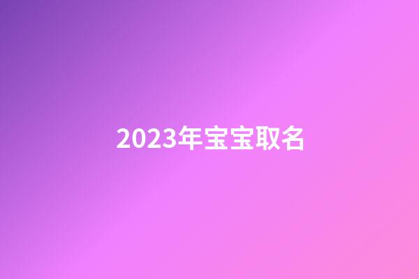 2023年宝宝取名