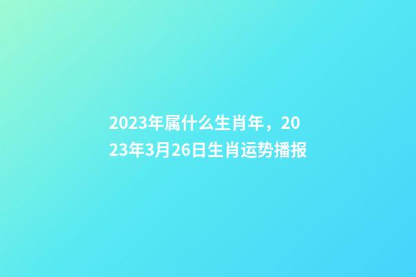 2023年属什么生肖年，2023年3月26日生肖运势播报-第1张-观点-玄机派