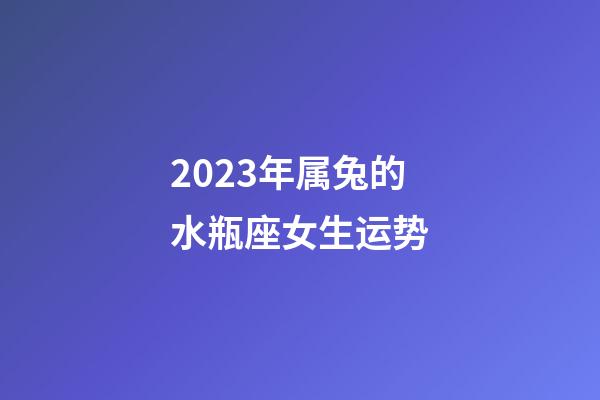 2023年属兔的水瓶座女生运势-第1张-星座运势-玄机派