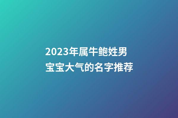 2023年属牛鲍姓男宝宝大气的名字推荐