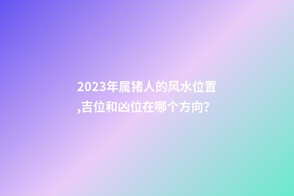 2023年属猪人的风水位置,吉位和凶位在哪个方向？