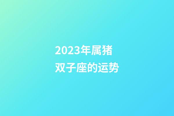 2023年属猪双子座的运势-第1张-星座运势-玄机派