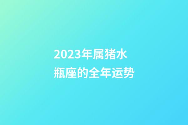 2023年属猪水瓶座的全年运势-第1张-星座运势-玄机派