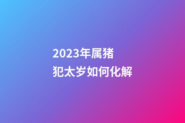 2023年属猪犯太岁如何化解