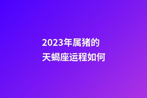 2023年属猪的天蝎座运程如何-第1张-星座运势-玄机派