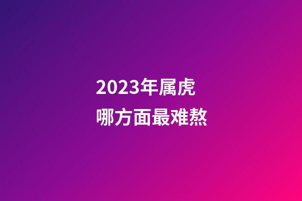 2023年属虎哪方面最难熬