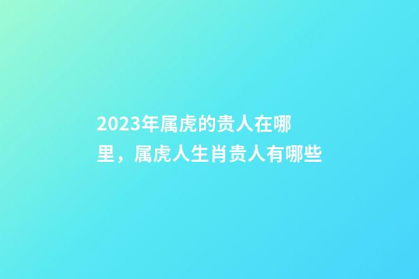 2023年属虎的贵人在哪里，属虎人生肖贵人有哪些