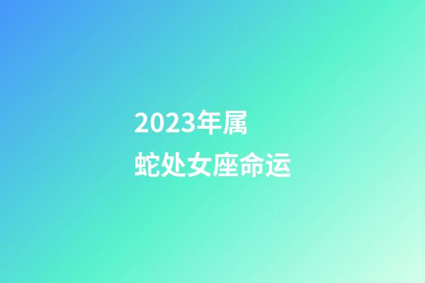 2023年属蛇处女座命运-第1张-星座运势-玄机派
