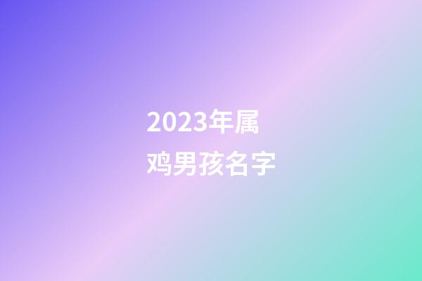 2023年属鸡男孩名字