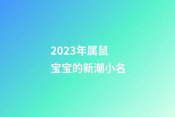 2023年属鼠宝宝的新潮小名