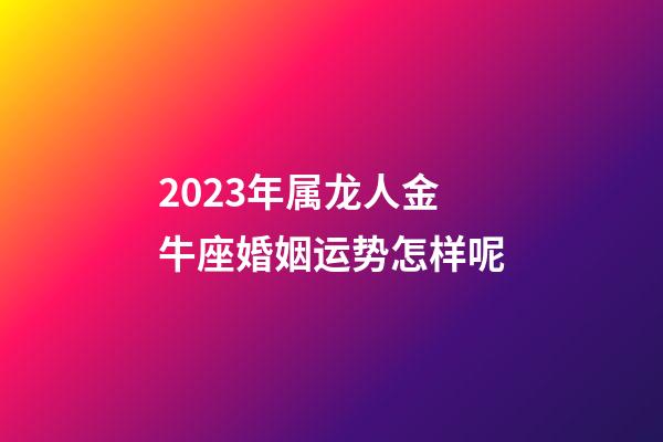 2023年属龙人金牛座婚姻运势怎样呢-第1张-星座运势-玄机派