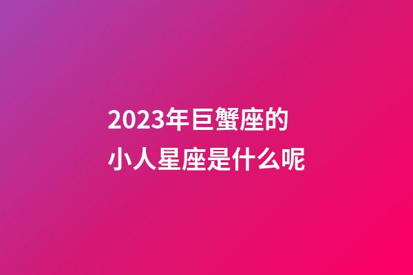 2023年巨蟹座的小人星座是什么呢-第1张-星座运势-玄机派