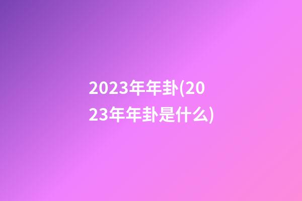 2023年年卦(2023年年卦是什么)