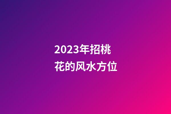 2023年招桃花的风水方位