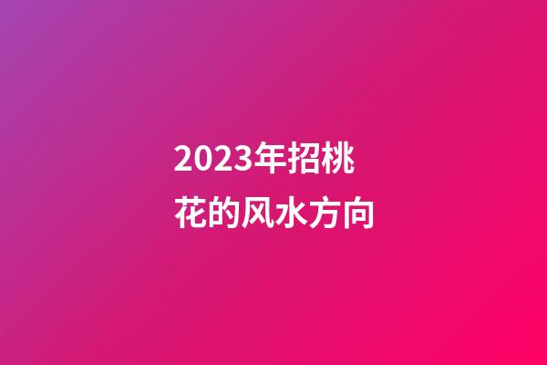 2023年招桃花的风水方向