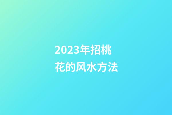 2023年招桃花的风水方法