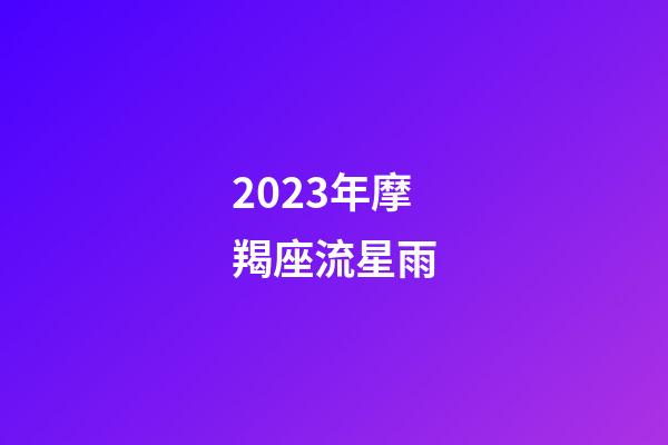 2023年摩羯座流星雨（2023年摩羯巨变）-第1张-星座运势-玄机派