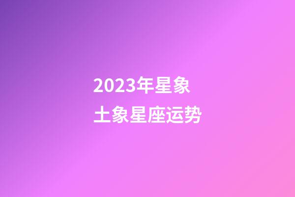 2023年星象土象星座运势-第1张-星座运势-玄机派