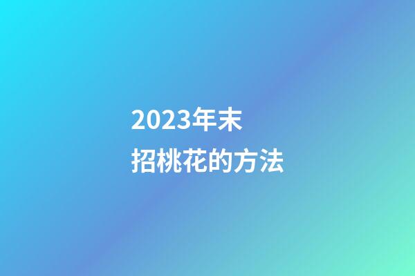 2023年末招桃花的方法