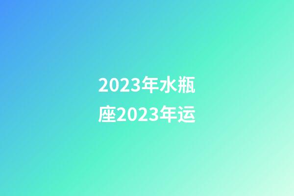 2023年水瓶座2023年运-第1张-星座运势-玄机派