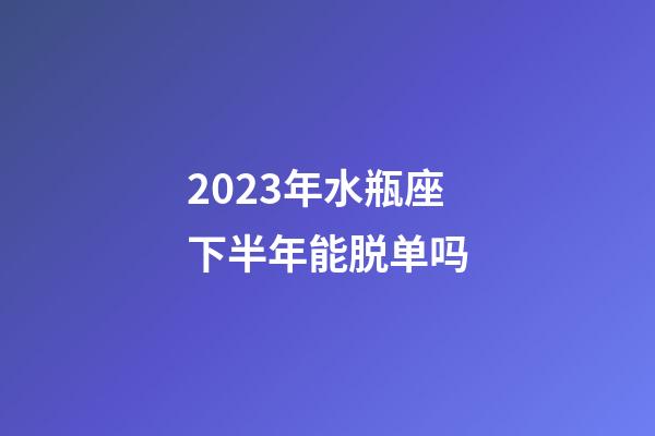 2023年水瓶座下半年能脱单吗-第1张-星座运势-玄机派