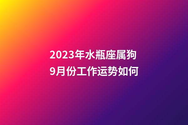 2023年水瓶座属狗9月份工作运势如何-第1张-星座运势-玄机派