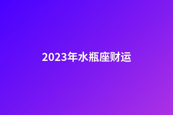 2023年水瓶座财运-第1张-星座运势-玄机派