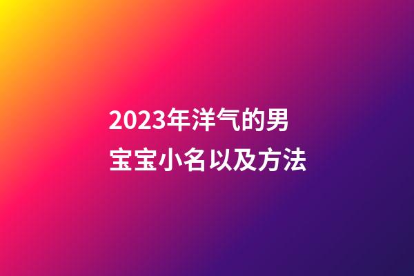 2023年洋气的男宝宝小名以及方法