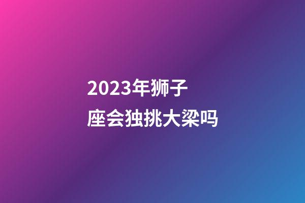 2023年狮子座会独挑大梁吗-第1张-星座运势-玄机派