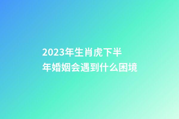 2023年生肖虎下半年婚姻会遇到什么困境