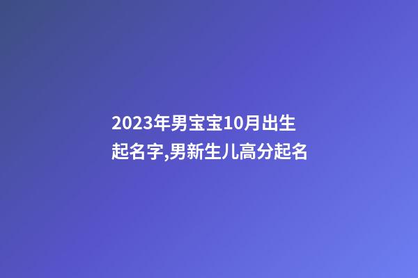2023年男宝宝10月出生起名字,男新生儿高分起名